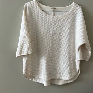 Max Studip cream scoop neck 3/4 sleeve top